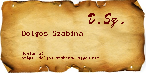 Dolgos Szabina névjegykártya